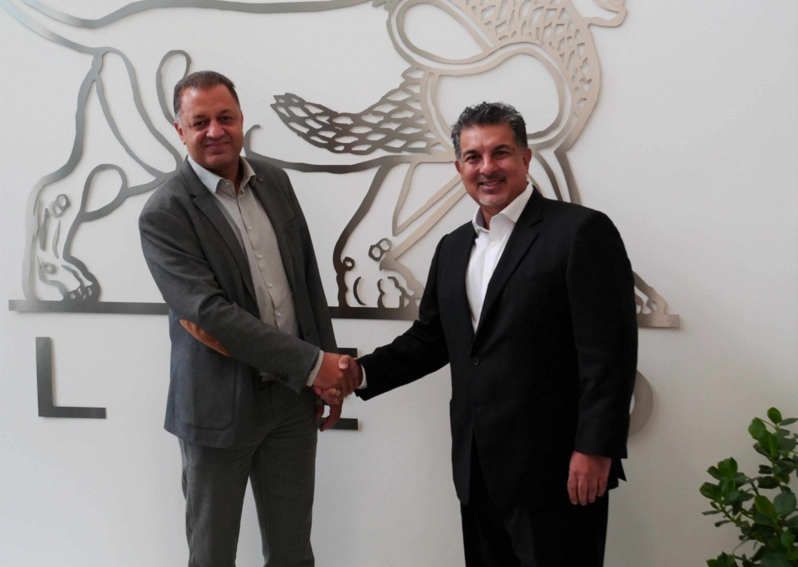 Khalid Aouidat, Vice President, Commercial Activities, SEA, LEO Pharma (left) and Bijay Singh, Head of Business Unit Healthcare at DKSH (right) at LEO Pharma's head office in Denmark.